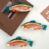 Geometry Ocean Sardine Hair Clip Marine Organism Acetate Grab Clip Large Hair Claw  Vacation