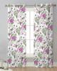 Vintage Flower Butterfly Sheer Curtains for Living Room Decoration Window Curtains for Kitchen Tulle Voile Organza Curtains