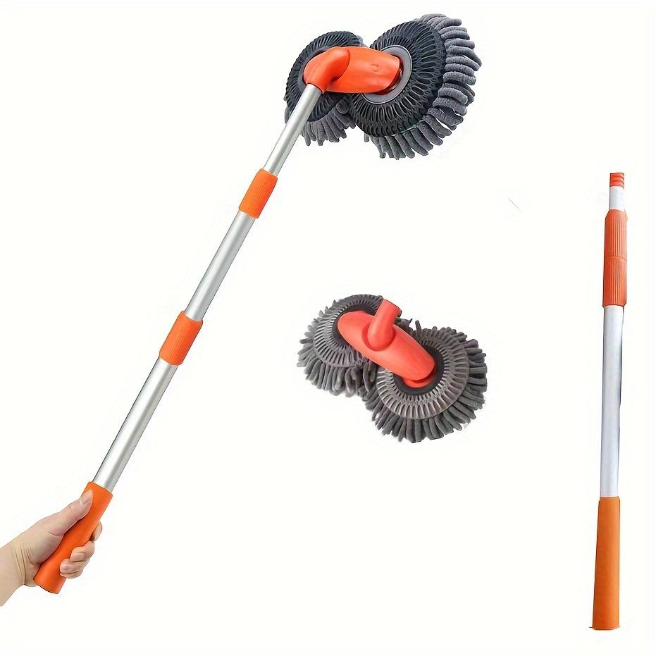 Super Soft Micro Fiber Retractable Car Cleaning Brush Head 360° Flexible, Scratch-Free for Vehicles, RVs, Trucks & Glass