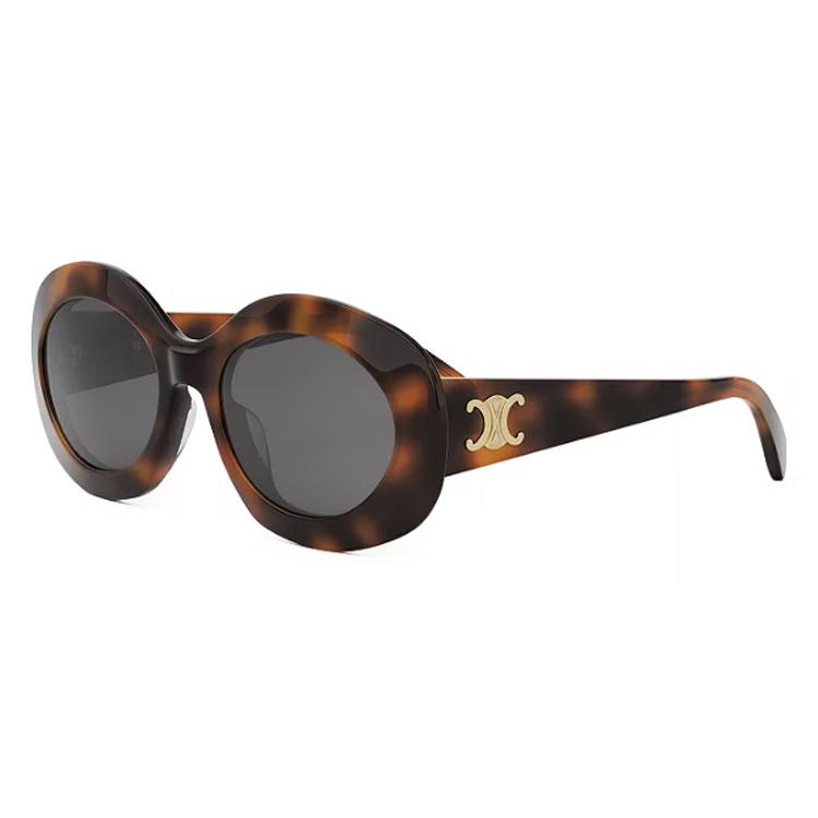 Celine Oval Frame Pattern Sunglasses Unisex sunglasses Tortoise CL40292U53A