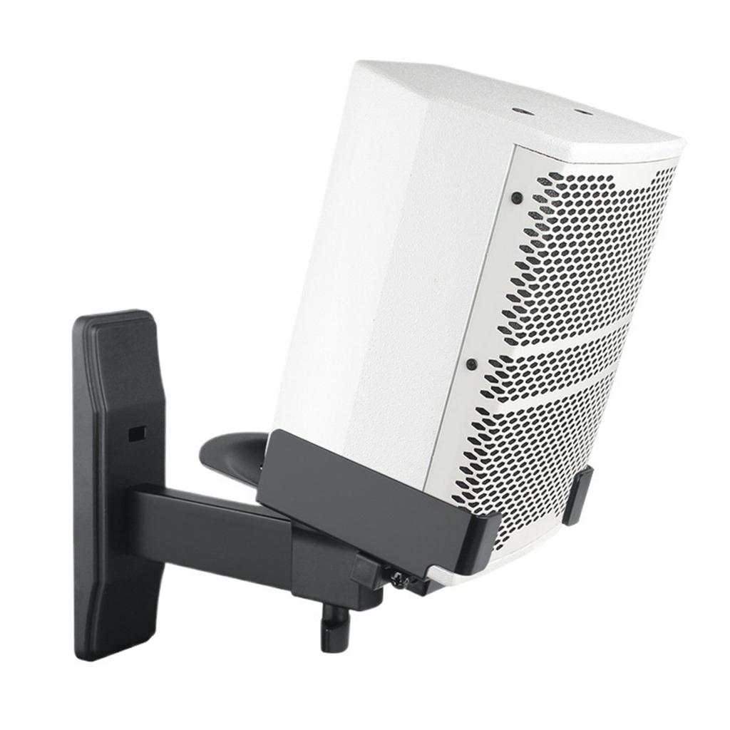 Speaker Wall Mount Bracket Heavy Duty Steel Construction 44lbs Capacity 15Tilt Adjustable Clamp Fit 5-12Inch Depth