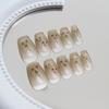 French cat eye wearing nail removable strawberry nail patch nail patch fresh nail patch small short T-size 30 pieces