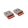 USBA Male Plug, Short Body (17mm), Orange, 5-Pin, 5A Fast Charging Port