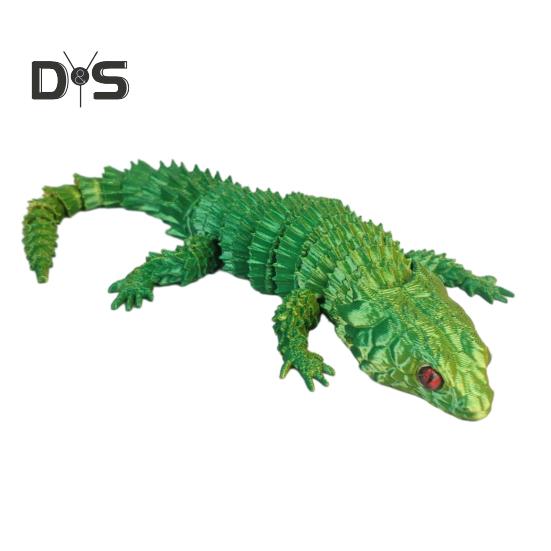 3D-Eidechsen-Simulationsmodell, Action-Spielzeug, Desktop-Dekoration, realistisch aussehende, leuchtende Farben, Tierthema, Eidechsen-Zappelspielzeug, Fotografie-Requisite