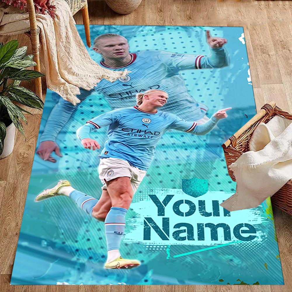Haaland (108) Personalized Text Area Rug Design for Kitchen Game Room Foyer Dormitory Antislip Carpet Anime Office Decor