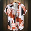 3D Printed Geometry Men's Shirts Loose Casual Fashion Button Short Sleeve Lapel Hawaiian Blouse Shirts for Summer Clothing