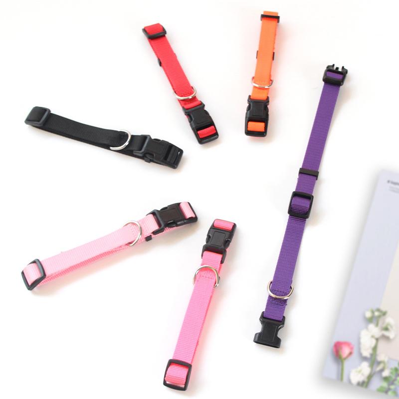 Obroże dla psów z imitowanego nylonu w jednolitym kolorze dla kotów, do spacerów na zewnątrz, zapobiegające zgubieniu, akcesoria dla zwierząt, wielokolorowe, podstawowe szelki dla psów XS-XL