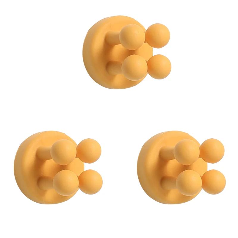 

3 шт. клейкие силиконовые держатели для зубных щеток настенные подвесные полотенца ключи кабели и шнуры организация кухни и ванной комнаты