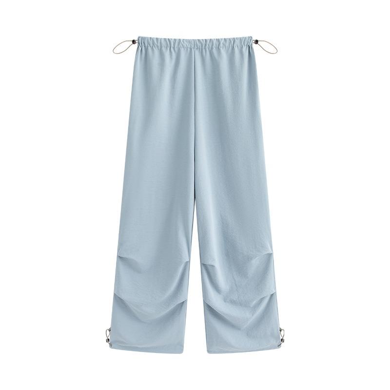 Maternity Wide-leg Pants Loose Outer Pants Spring and Summer Thin Versatile Tied Feet Drape Pants Sports Maternity Casual Pants