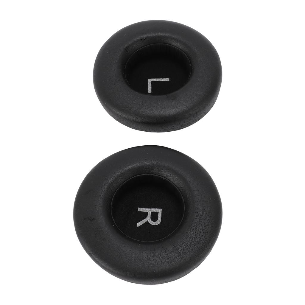 1 Pair Headset Ear Pads PU Leather Soft Sponge Thick Flexible Smoothing Ear Cushions for Headset Repair Replacement