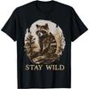 Stay Wild Cottagecore Aesthetic Raccoon Lover Vintage Racoon T-Shirt