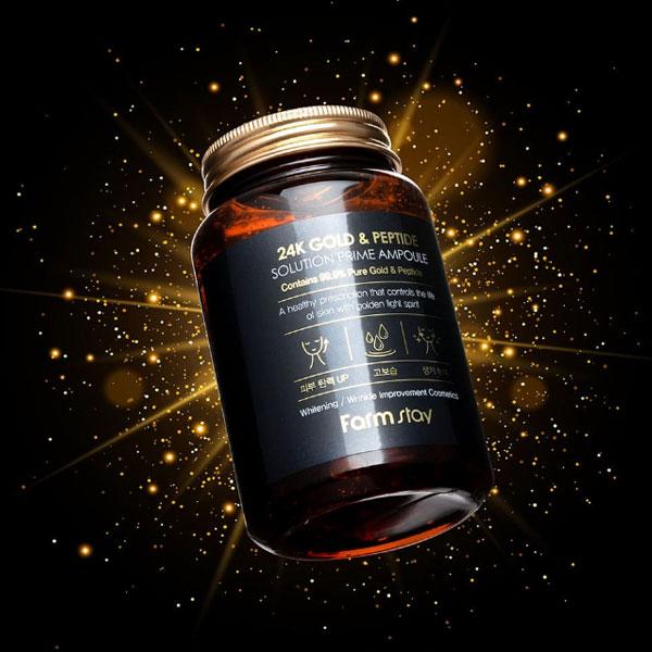 Farmstay 24K Gold Peptide Solution Prime Ampulle 250ml
