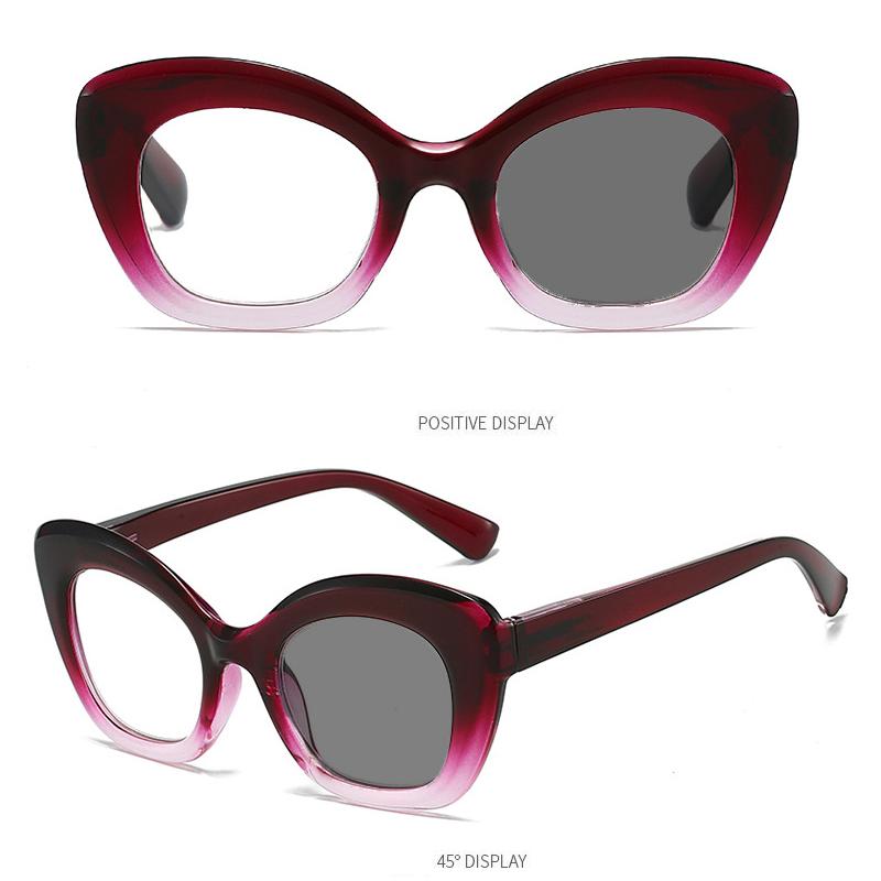 Luxury Photochromic Reading Glasses Elegant Durable Thick Frame Men And Women Hd Comfortable Far Sight Eyeglasses 0 To +4.0