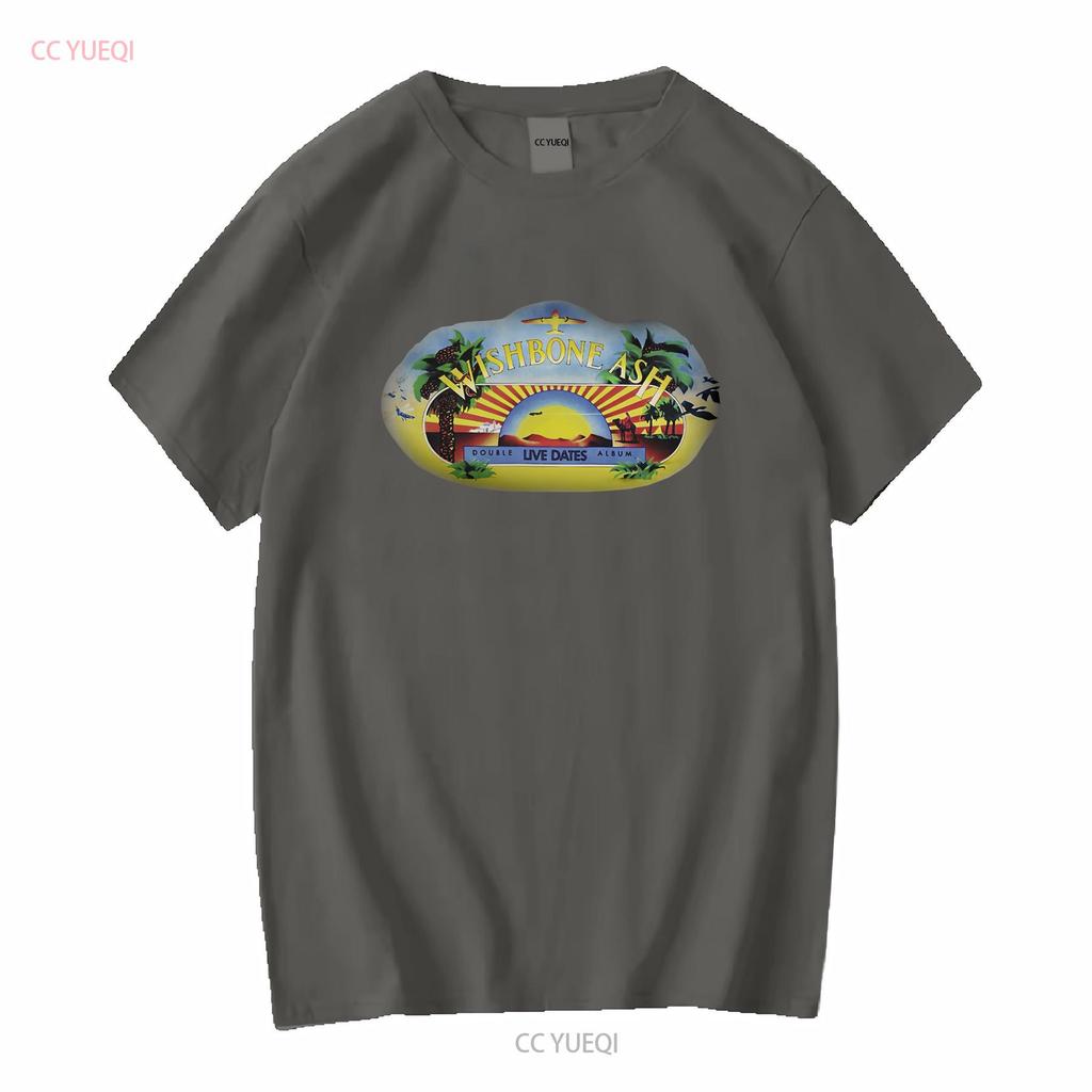 Wishbone Ash Live Dates T Shirt Black Vintage Washed Streetwear Comfortable Unisex Homme Casual Stretched Graphic Stylish
