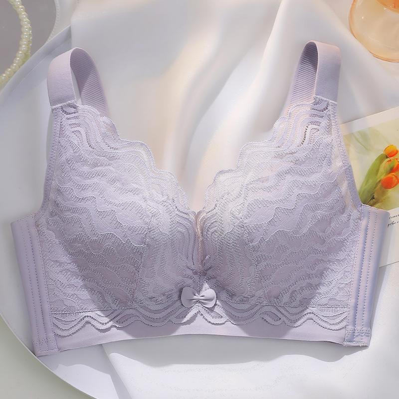 Lace Lingerie Women's Thin Folding Bra Adjustable Secondary Breast Bra Push Up Bra