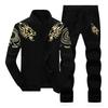 Men's Sports Suit Set Two Pcs Autumn Sports Men's Suit Fitness Cap Sweaters Jacket + Pants Sets