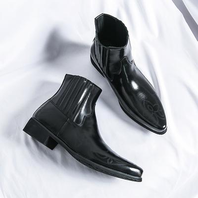 Britské Pánské Trendy Boty Klasické Hnědé Pánské Chelsea Boty Luxusní Nové Pánské Společenské Boty Elegantní Kožené Kotníkové Boty