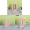 Dollhouse Miniature Furniture With Wooden Material For Rustic Bedroom Decor