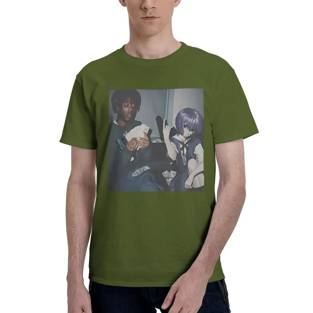 Rei Ayanami Thug Meme 100% Cotton Casual Breathable Confortable Men Top Men's Clothing Deals Clothes Men