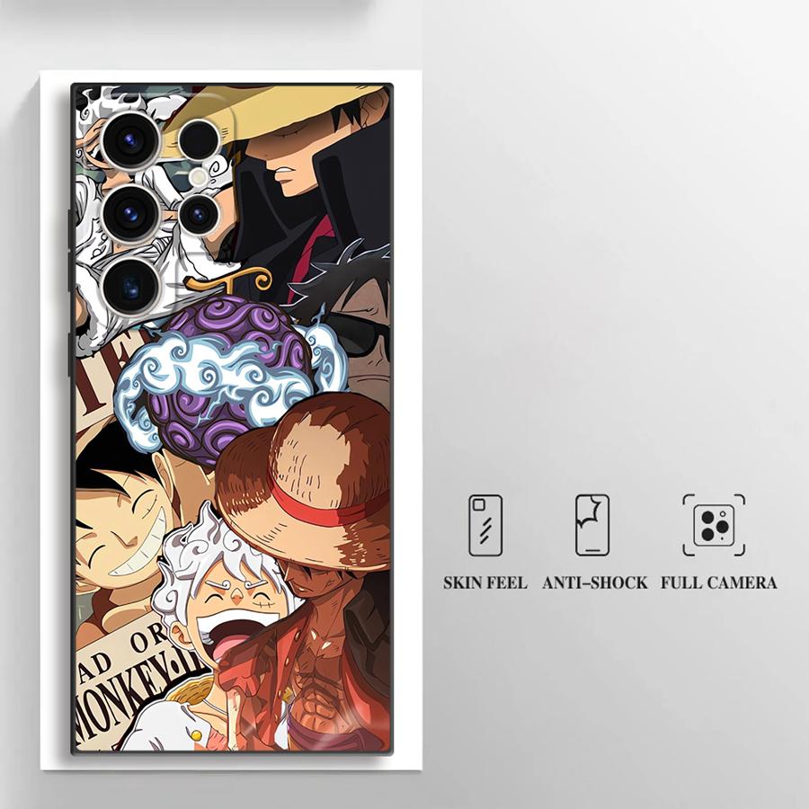 Phone Case for Samsung Galaxy S23 FE S24 S21+ S20 FE S24Ultra S21 S25 Ultra S22 Plus Soft Shell Anime One Pieces
