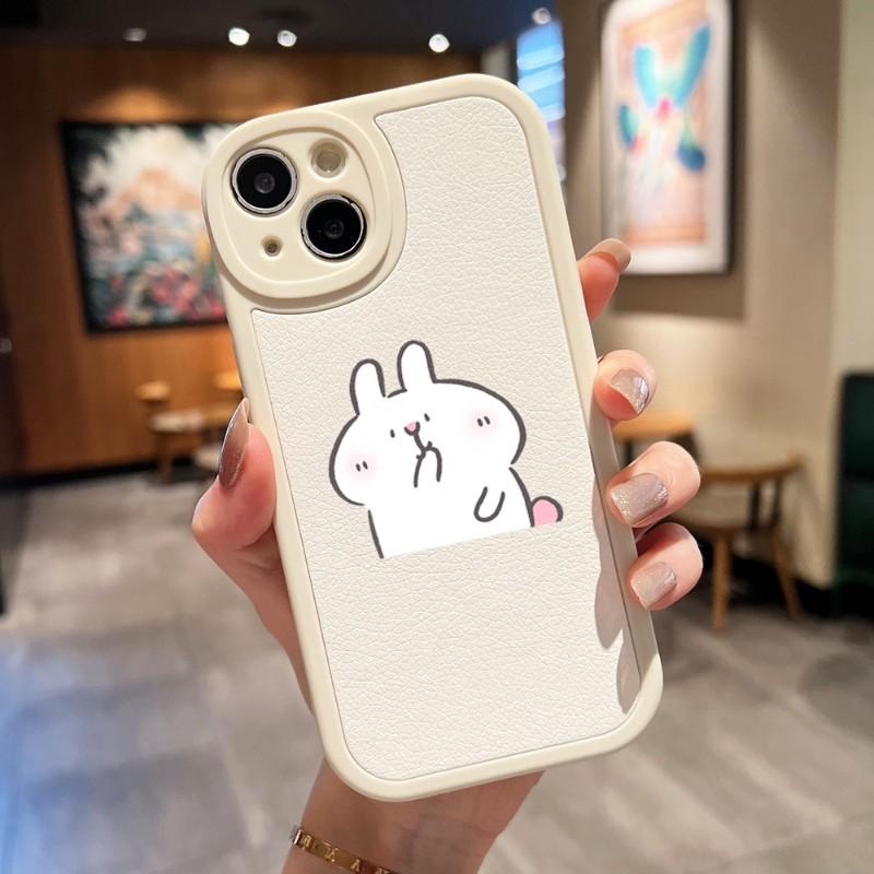 Cute Bunnys Phone Case For Apple Iphone 13 14 Pro 11 12 Mini Max X Xr Xs 8 7 Puls Lambskin Silicone Cover