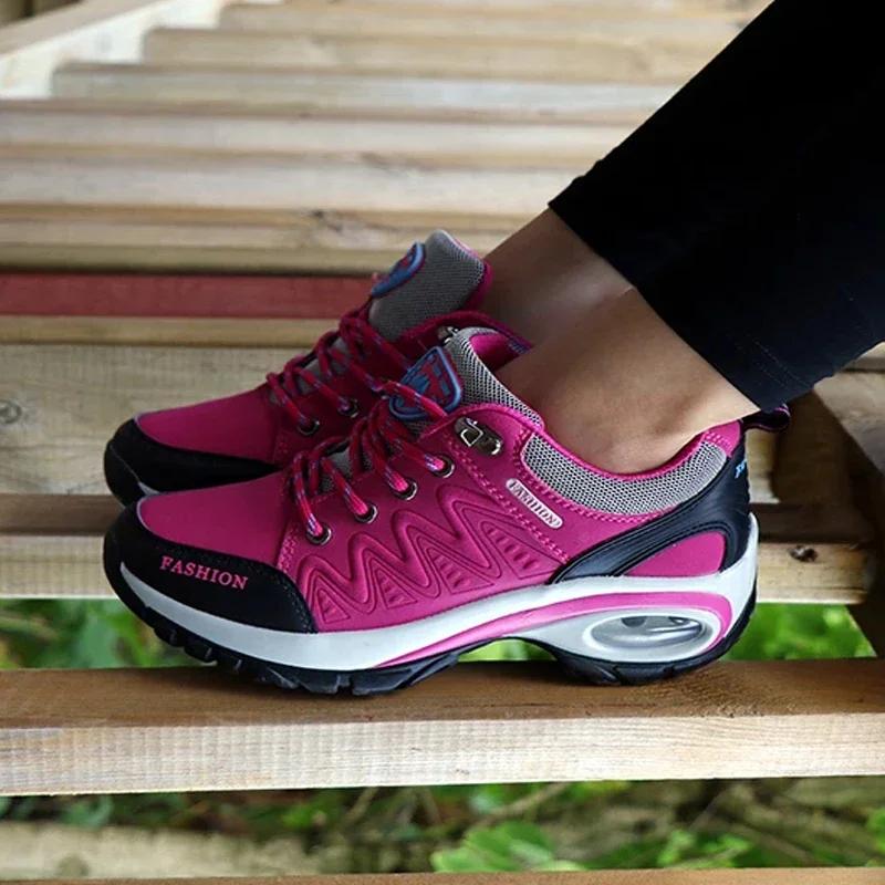 Women's Hiking Shoes Spring Summer New Versatile Fashion Korean Wedge Shoes Trendy Fashionable Outdoor Jogging Training Shoes