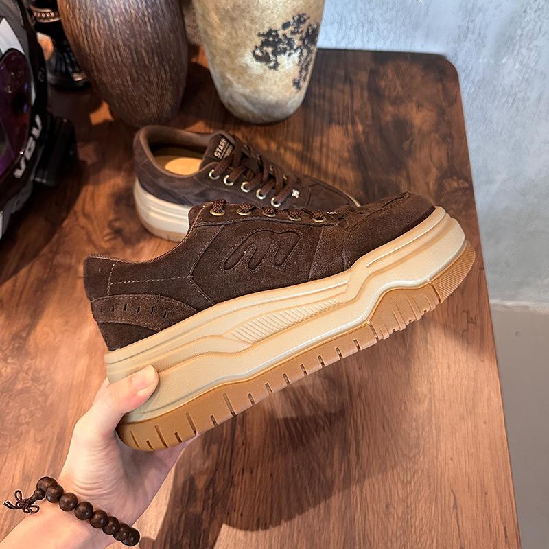 

Absorbent film bottom first layer cowhide little white shoes women s 2025 autumn new thick-soled heightening shoes women s light luxury high-end w 40