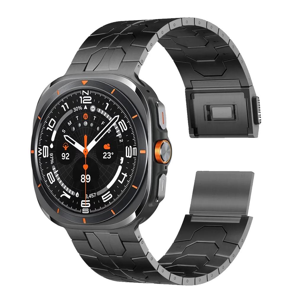 Magnetic Clasp Strap for Samsung Galaxy Watch 7 Ultra 47mm Stainless Steel Wristband for Samsung Watch 7 Ultra 47mm Metal Strap