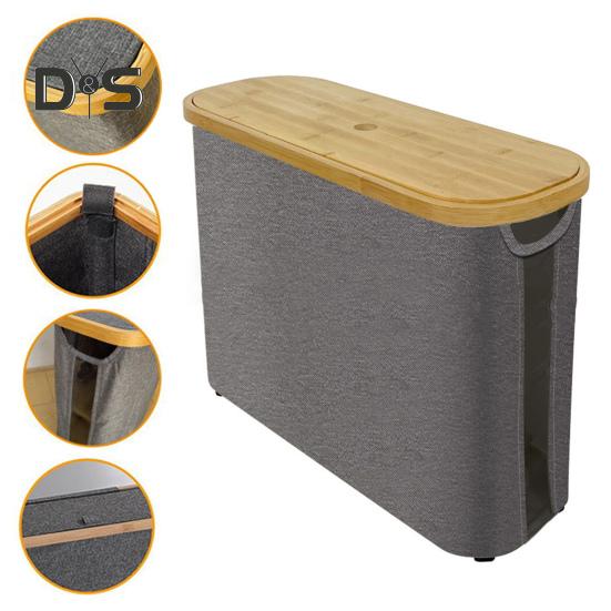 Toilet Paper Storage Basket Organizer with Lid Dustproof Large Capacity Bathroom Toilet Paper Storage Organizer Free Standing Holder