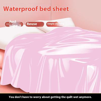 Real Waterproof PVC Adult Bedsheets Bed Cover Couple Game Flat Sheet Oil SPA Coverlet Double Single Queen Size Coverlid