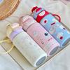 Cute Cartoon Kids Insulated Water Bottle With Double Drinking Straws For School And Travel