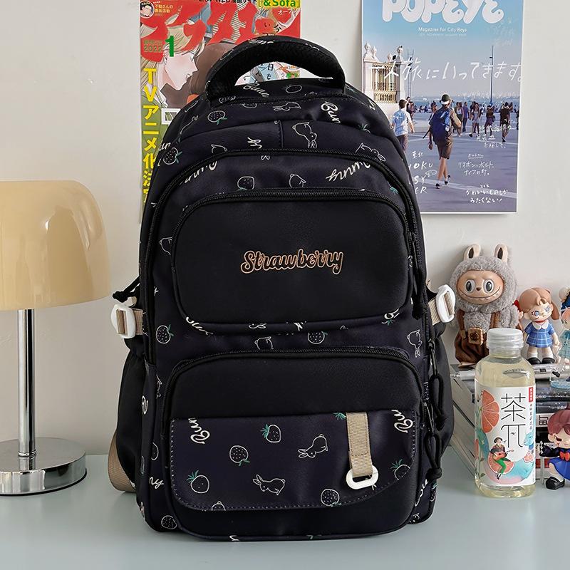 School Bag New High-Appearance Japanese INS Fresh Sweet Candy Color Backpack for Middle and High School Students Lightweight Large Capacity Backpack