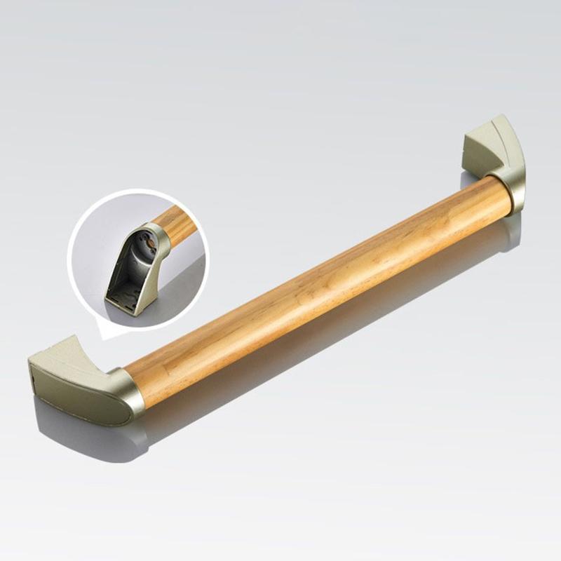 Shower Grab Bar Solid Wooden Bathroom Grab Bar Shower Handle Bath Handle Grab Bars Senior for Bathroom Security