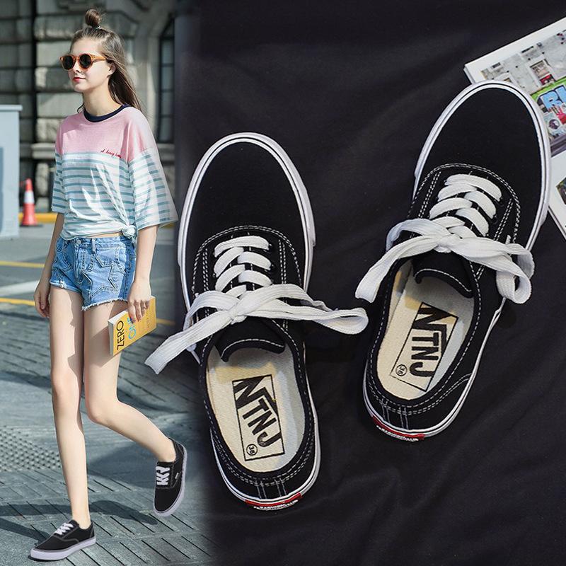 Autumn Spring Casual Low-Top Canvas Shoes Female Vulcanized Rubber Shoes Student Board Shoes Fashion Shoes Sneakers C1320