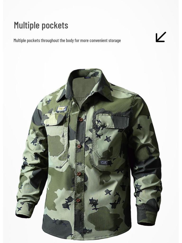 Pánská rychleschnoucí letní pracovní sada: Prodyšný oblek chránící před sluncem pro venkovní stavební a dílenské práce