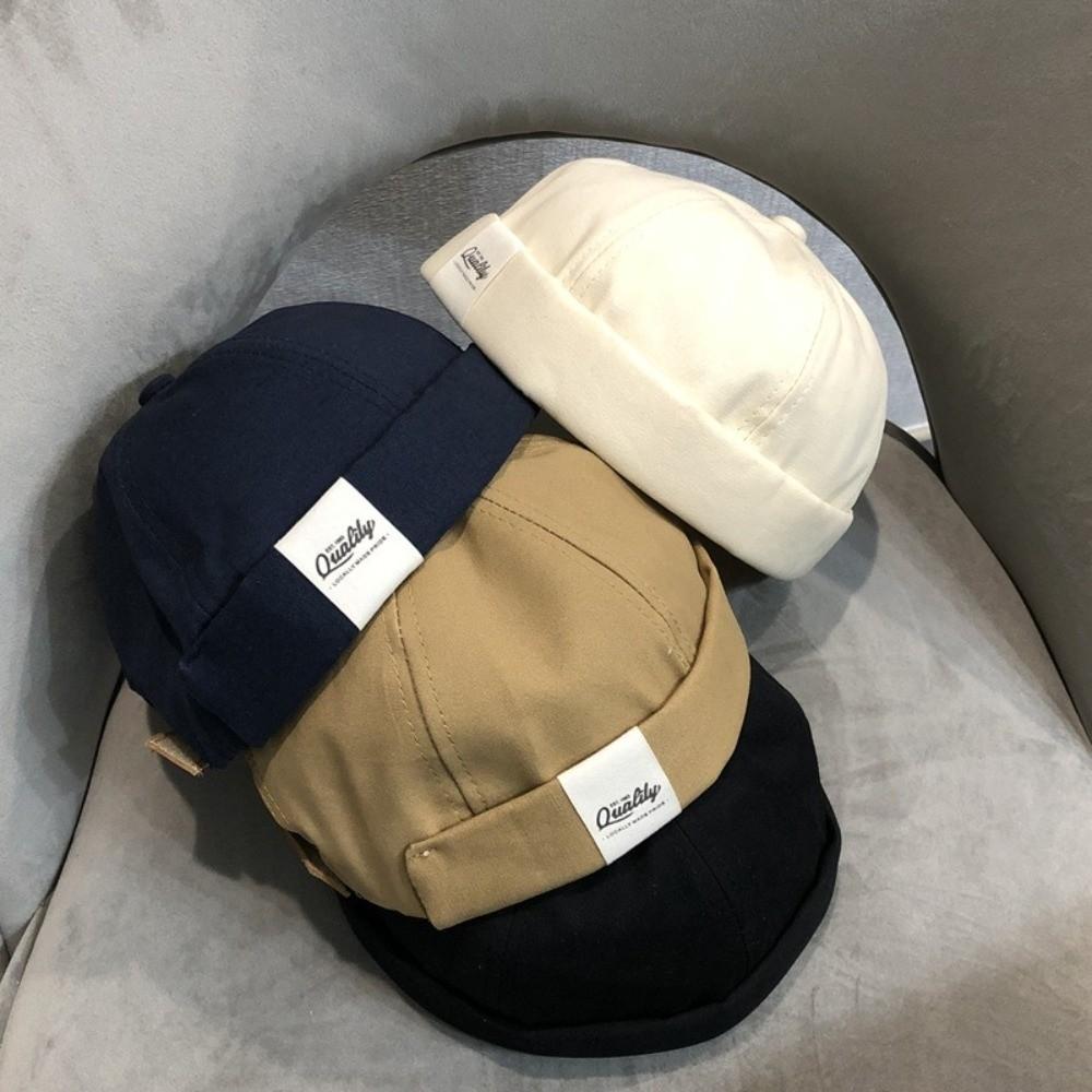 Brimless Melon Skin Hat Hip Hop Beanie Hat Unisex Landlord Cap  Spring and Summer