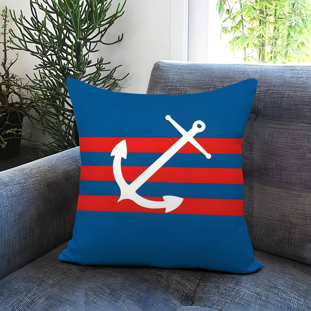 Fashion O-OOcean Sailor Cushion Cover Comfortable Reversible Pillow Cover Ideal for Car Sofa Bedroom & Beyond