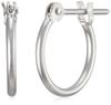 ESTELLE Hoop 18K White Gold [Official] Women's Earrings, (S), 0202-1784-0015-0000