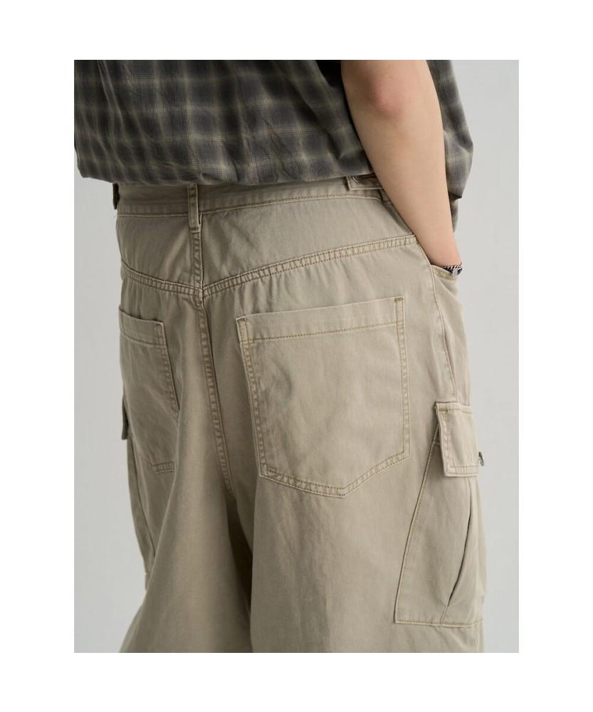 8SECONDS Bermuda Cotton Cargo Pants Beige