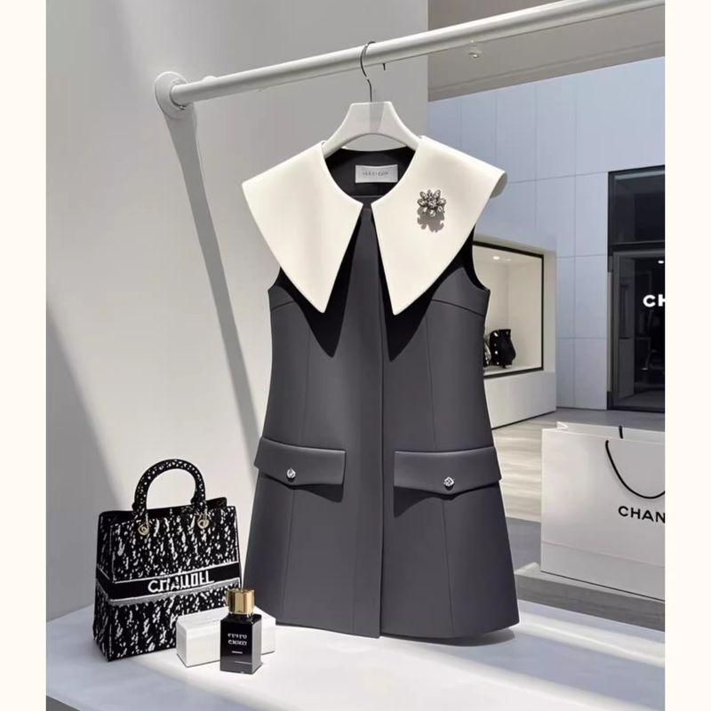 

Awesome X Goods Burst! Wear Skirts Small French style Unique Beautiful Gray Vest Dress Women Summer Grey S