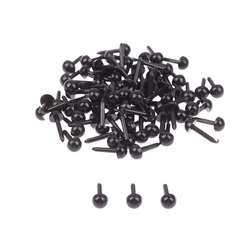 100Pcs Plastic Mini Black Eyes Nose For Plush Animals Doll Accessories Diy Stuffed Teddy Dog Toy Decor Parts