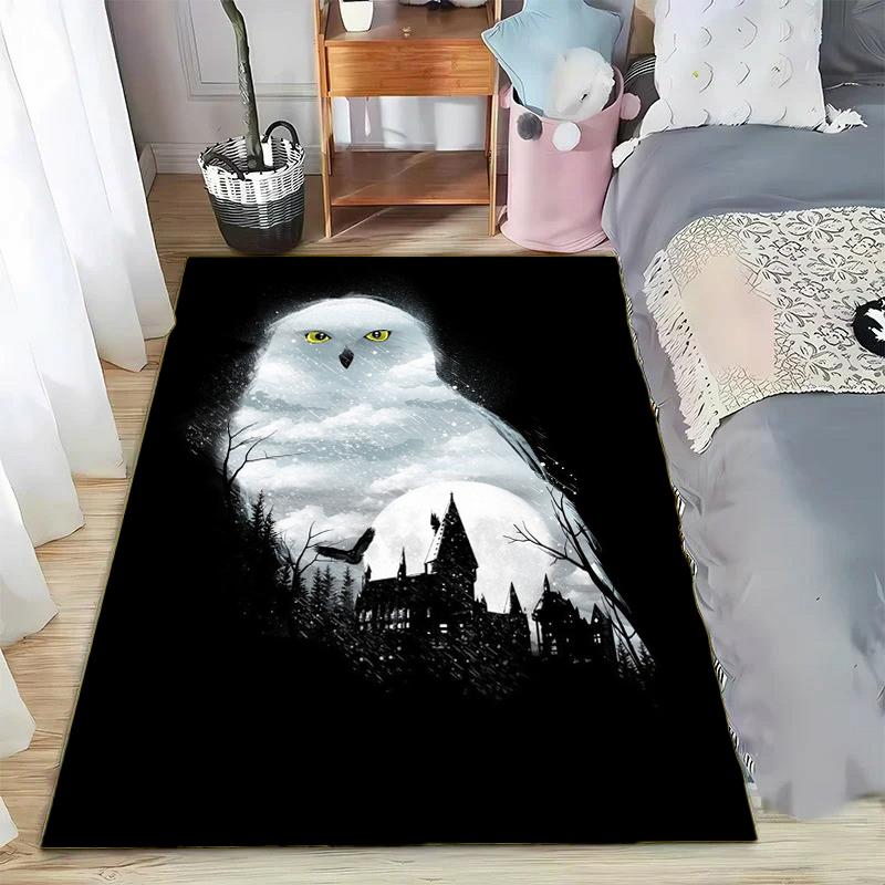 15 Size Magic Academy Owl Printed Carpet Rugs Living Room Bedroom Bedside Bathroom Home Decor Floor Mat Kids Room Non-slip Mat
