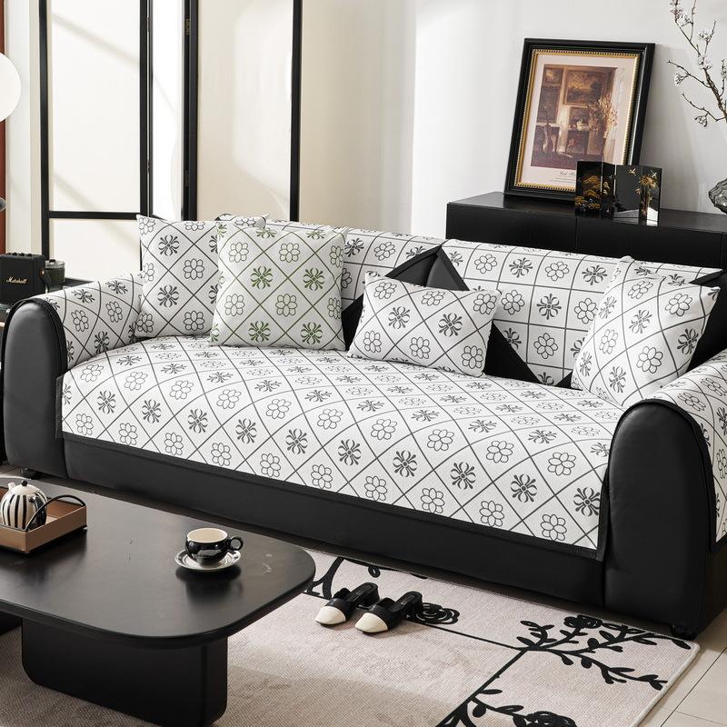 

Летний Принт Чехол на Диван из Ледяного Шелка Нескользящий Приятный к Коже Чехол на Диван для Гостиной Охлаждающая Подушка Чехол на Диван Ткань Художественный Чехол на Подушку 70x70