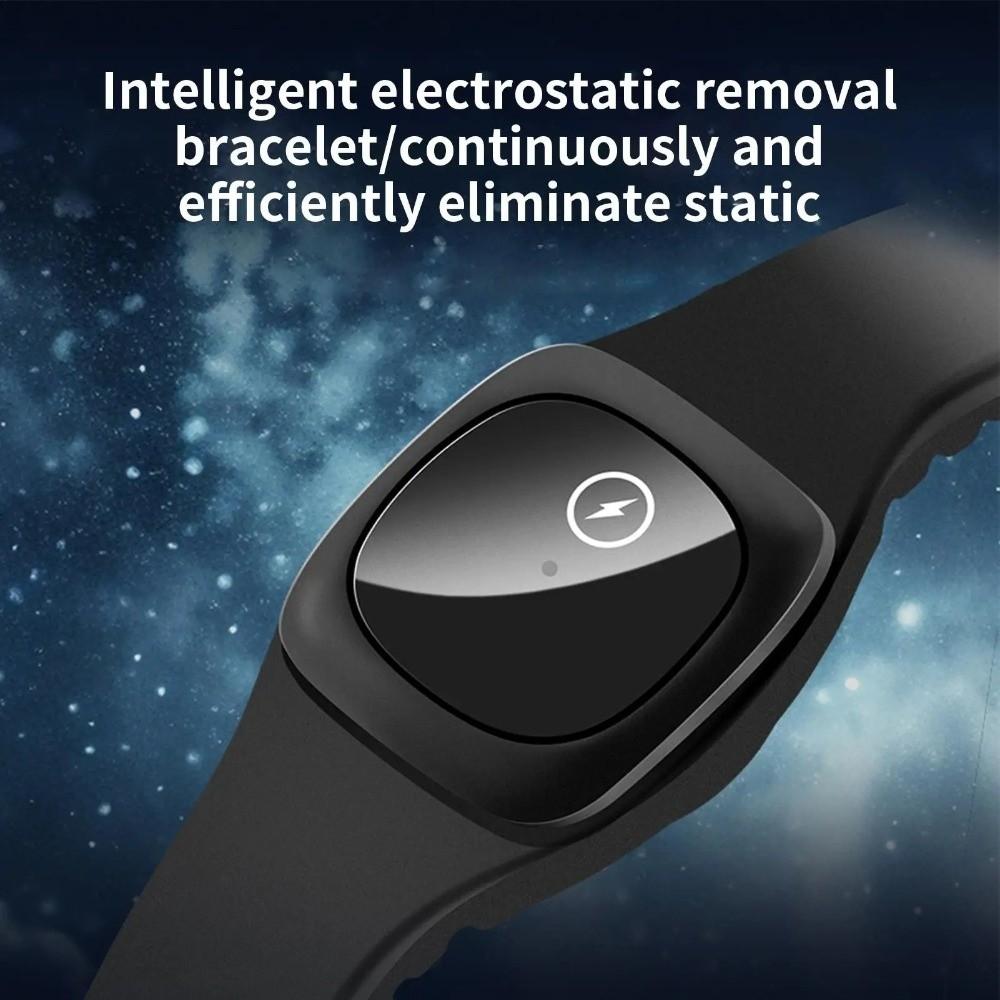 K02 Anti-Static Bracelets Silicone Wristband Adjustable Human Body Static Eliminator Lightweight Wireless Static Eliminator