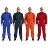 Heren Katoenen Overall Staande Kraag Lange Mouw Ritssluiting Voorkant Jumpsuit Meerdere Zakken Werkoverall Uniform