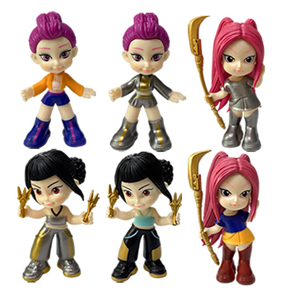 1-12pcs KPop Devil Hunter Doll Vinyl Toy Rumi Mira Zoi Character Vinyl Mask Blind Box Ornament Toy Birthday Gift