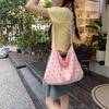 Chic Double Layered Canvas Crossbody Bag With Heart Design For Fashionable Girls