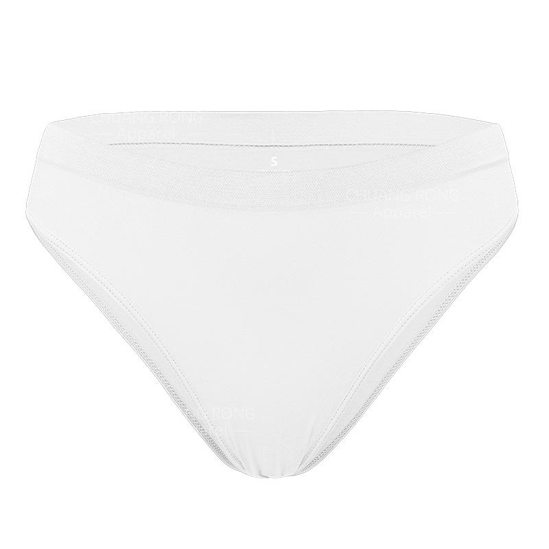 

Sexy European and American seamless briefs, low-rise pure cotton crotch, comfortable and breathable, half-hip sports high-elastic underwear for women S белый