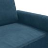Vidaxl 3-Seater Sofa, Blue, 180 Cm, Upholstered In Velvet
