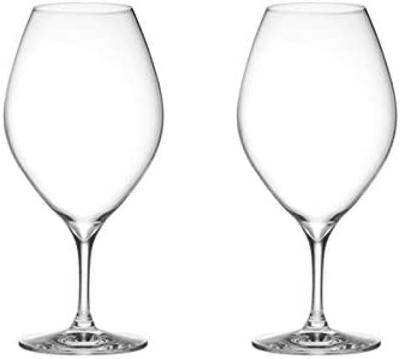 Kimura Glass Shop Piccolo 10oz Wine Glasses (Set of 2) - Casual Wine and Beer Glasses - Stylish Pair